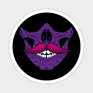 Mustache you a question - pink/purple Magnet